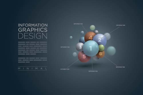 3D sphere business infographic vector 03