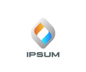 3d business geometric logo vector