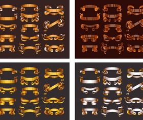 4 Kind ribbon vector set
