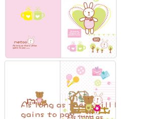 A variety of pink cartoons vector
