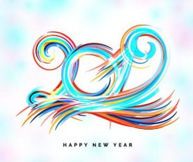 Abstract 2019 new year design vector