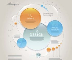 Abstract cricle infographic vector template 01