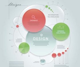 Abstract cricle infographic vector template 02