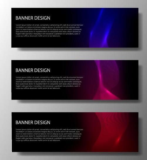 Abstract modern banners template design vector