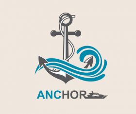 Anchor logo design vector 01