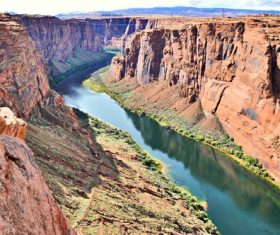 Awesome mountain river scenery Stock Photo