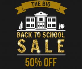 Back to school sale poster design vector 02