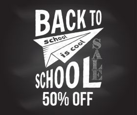 Back to school sale sign design vector 01
