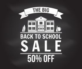 Back to school sale sign design vector 08