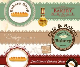 Bakery banners creative design vector