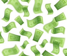 Banknotes green vector background design 01