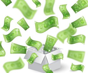 Banknotes green vector background design 03