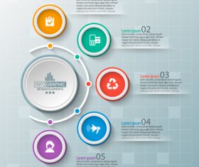 Banner option infographic creative template vector 01