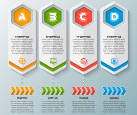 Banner option infographic creative template vector 07