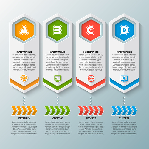 Banner option infographic creative template vector 07