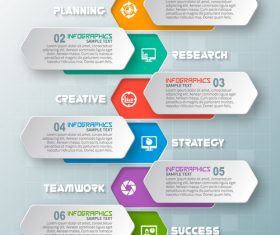 Banner option infographic creative template vector 08