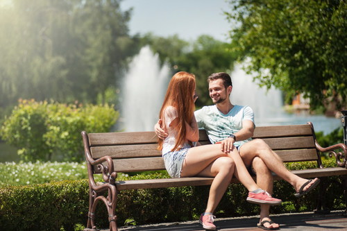 Be in love couple dating Stock Photo