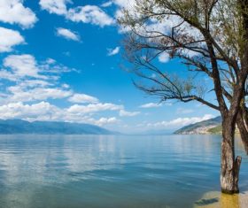 Beautiful calm lake scenery Stock Photo