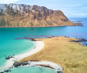 Beautiful calm mountain beach scenery Stock Photo