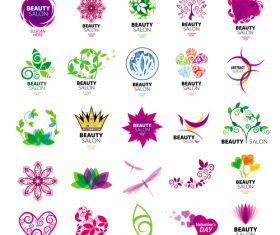 Beauty logos design vector set 02