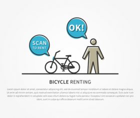 Bicycle renting app design vector 01
