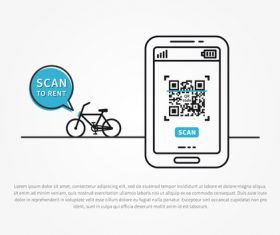 Bicycle renting app design vector 03