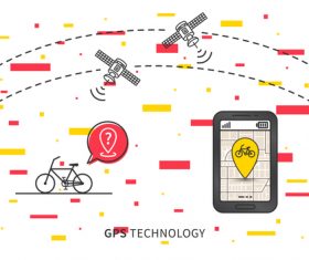 Bicycle renting app design vector 05