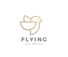 Bird flying logo vector