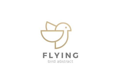 Bird flying logo vector