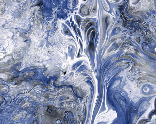 Blue liquid Marbling Painting Stock Photo 03