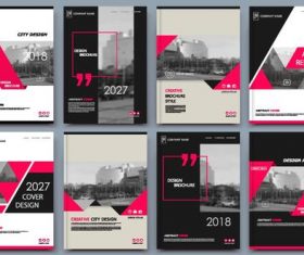 Book with brochure cover template vector