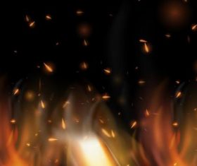 Burning fire flame background vectors 02