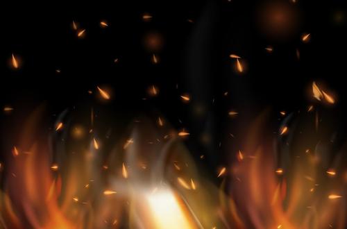 Burning fire flame background vectors 02