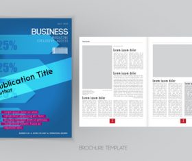 Business magazine cover with page vector template 02