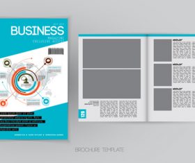 Business magazine cover with page vector template 05