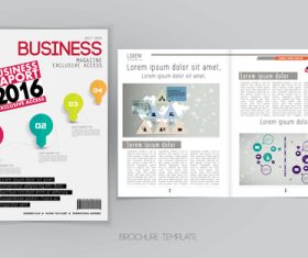 Business magazine cover with page vector template 09