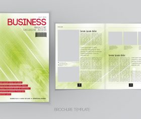 Business magazine cover with page vector template 12
