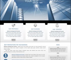 Business website template modern design vector