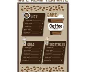 Cafe menu poster template vector 02