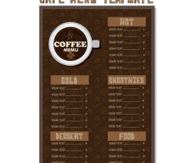 Cafe menu poster template vector 03
