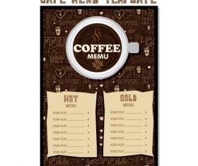 Cafe menu poster template vector 04