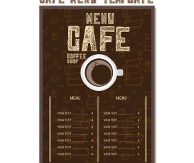 Cafe menu poster template vector 05