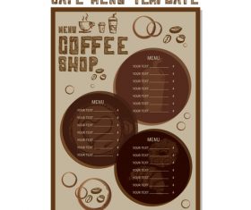 Cafe menu poster template vector 06