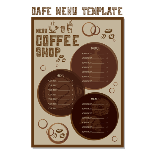 Cafe menu poster template vector 06