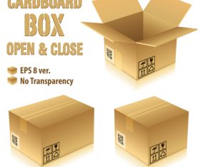 Cardboard box packaging template vector 04