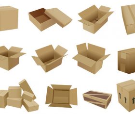 Cardboard box packaging template vector 08
