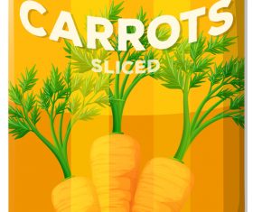 Carrots canned vector 02