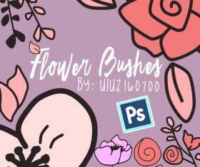 Cartoon Flower Photoshop Brushes