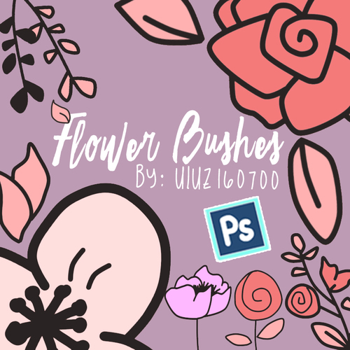 Cartoon Flower Photoshop Brushes