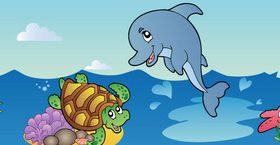 Cartoon animal poster vector